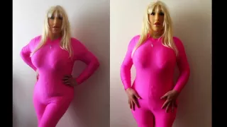 Pink catsuit
