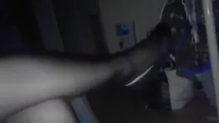 She shoeplay heels in stocking when suck dick