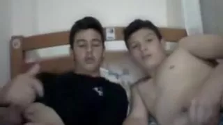 Greek cute friends masturbate together on cam nice cocks