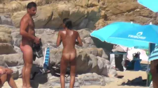 Naked arab girl playing water tennis tanned lines sunbathing