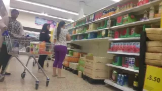 Pawg purple spandex.