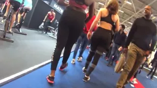 Fit college girl spandex ass