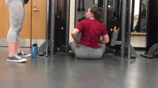 Spying on college girl asses in gym