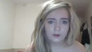 Cute blonde webcam cum