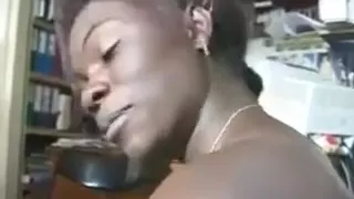 African suck fucks big white cock