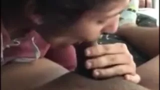 Paki babe giving blowjob n getting facial