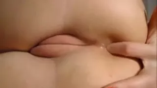 Closeup of chubby cameltoe pussy fingering ass tight pussy