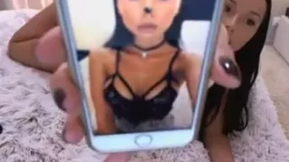 Sexy Brunette on Bed