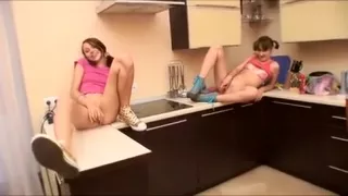 Horny Masturbation, Kitchen sex video