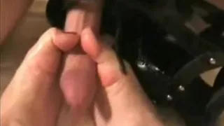 Blonde makes him cum twice from shoejob