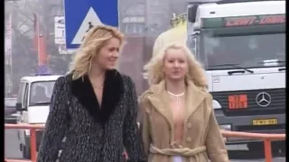 2 kinky blondes girls risky pissing on real public streets