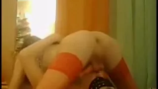 Horny amateur shemale video with Blowjob, Stockings scenes