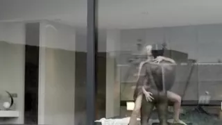 Hottest amateur Brunette, Interracial porn scene