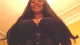 Dumb bitch flashes her saggy tits on cam