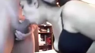 Indian Babe Sucks Cock on Cam