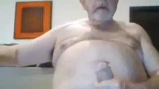 Mature male jerk session with cum