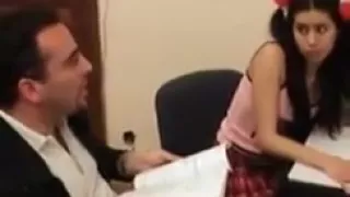 Nervous pretty schoolgirl gets lured