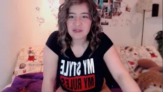 Curly haired latina strips and toys