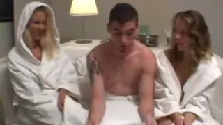 Lucky College Dude meets two Girls