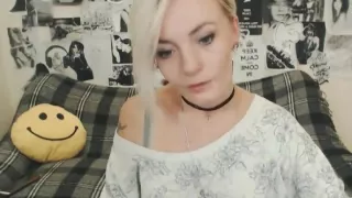 Pretty Blonde college girl Dance And Masturbation