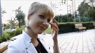 Sexy college girl feet - outdoor nylon footjob