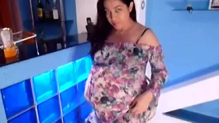 Big pregnant belly - part 10 (belly oil rub)