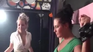 Girl keeps gagging from spit torture