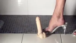 I give a FOOT JOB to my DILDO before to FUCK my ASS with