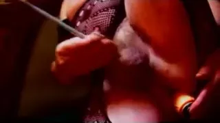 crossdresser transsexual  nylon pantyhose sounding urethral cock toy