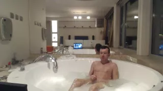 Me jerking off in the jacuzzi and cum for the cam