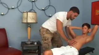 Hairy Muscle Daddy Fucks Gives Amazing Facial To Boy
