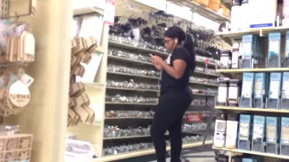 Phat Donk Bubble Black Pants in Hobby Lobby