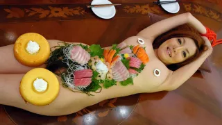 Yuna Hirose in The office lady Yuna Hirose is used like a sushi plate - AviDolz