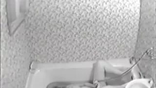 Hidden masturbation in bath (Water jet orgasm)