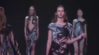 Wet naked fashion show... Oops!