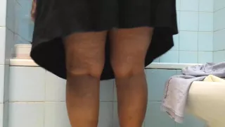 Nice upskirt mature bathroom