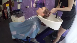 German backward shampooing