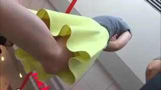 Office chick lunchtime upskirt