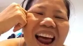 Mature thai playing with herself after shower