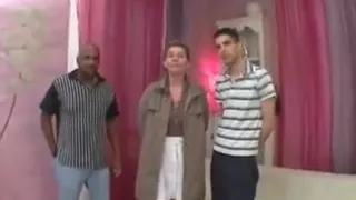 Chubby French woman gangbang