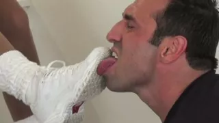 Foot worship after a morning jog - GlamBitches