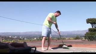 Busty hairy milfgets creampied at the pool