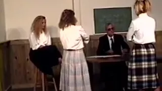 He spanks three girls