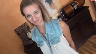 Beautiful girl loves anal and creampie