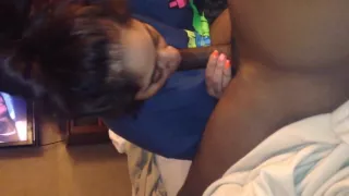 Bam and Lela sloppy blowjob BX