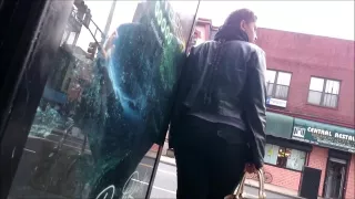 Nice fat candid ass at the bus stop