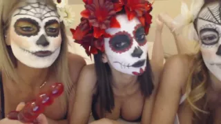 3 girls have a Horny Halloween