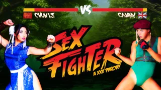Christen Courtney & Rina Ellis in Sex Fighter: Chun Li vs. Cammy XXX Parody - Brazzers