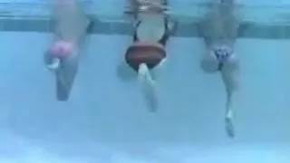 Three amputee swim