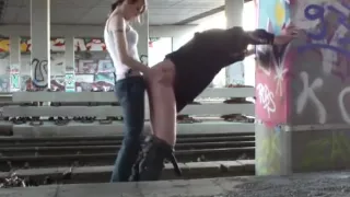 Strapon Fuck Outdoor